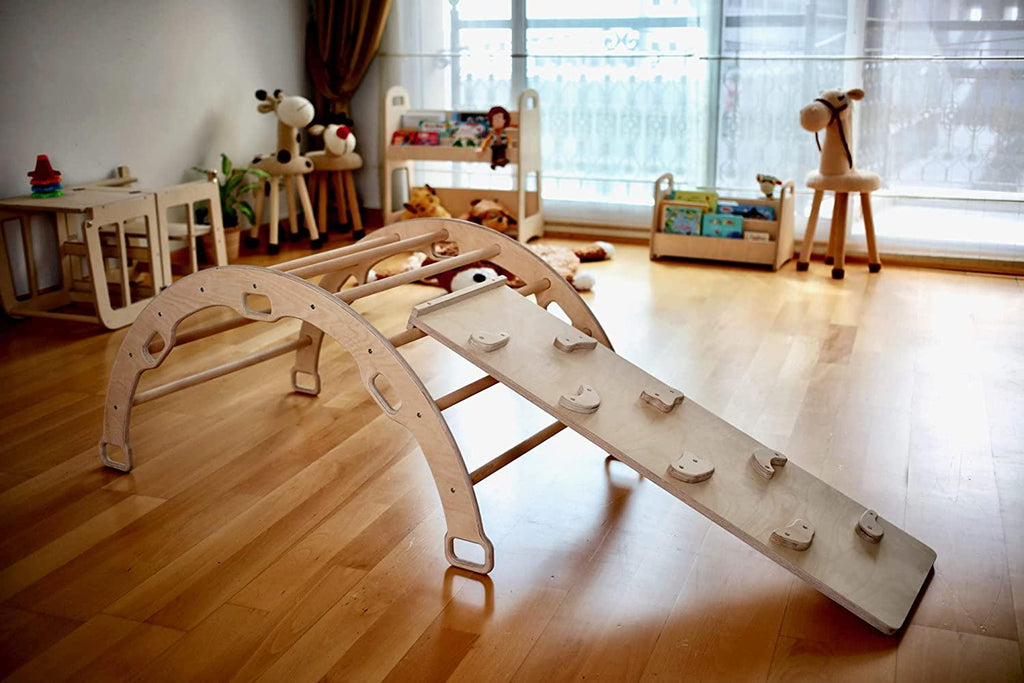 Montessori Climber Set: Arch, Rocker, Ramp, and Pillow