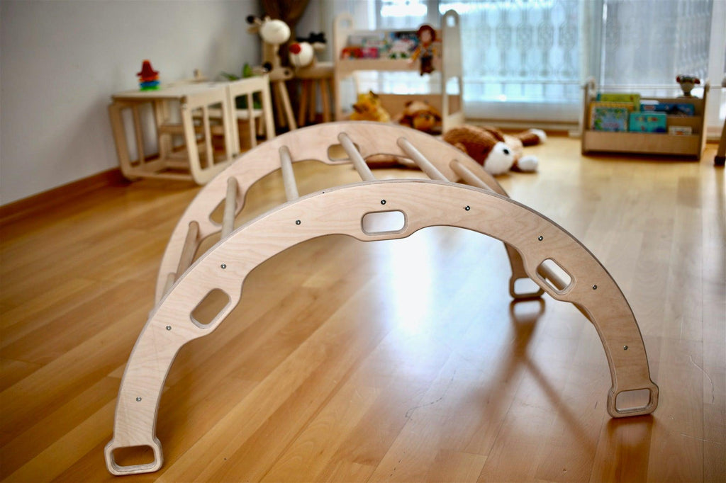 Montessori Climber Set: Arch, Rocker, Ramp, and Pillow