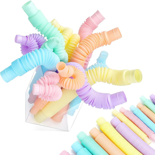 4 Pack Mini Pop Tube Sensory Fidget Toy Colorful Heavy-Duty  for