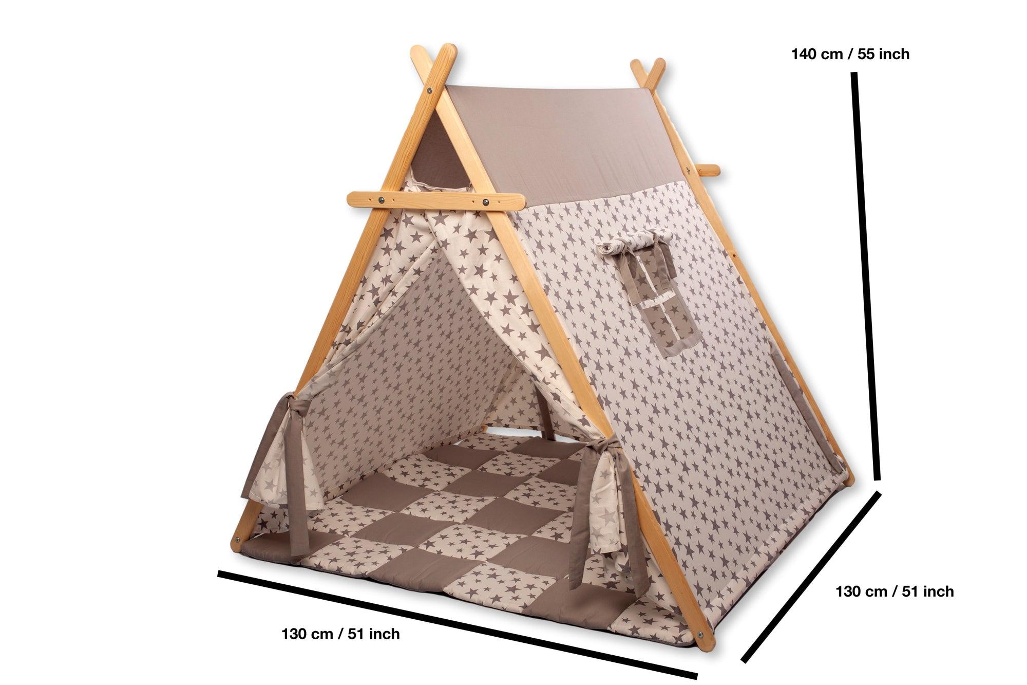 Play Tent and Play Mat / White Stars