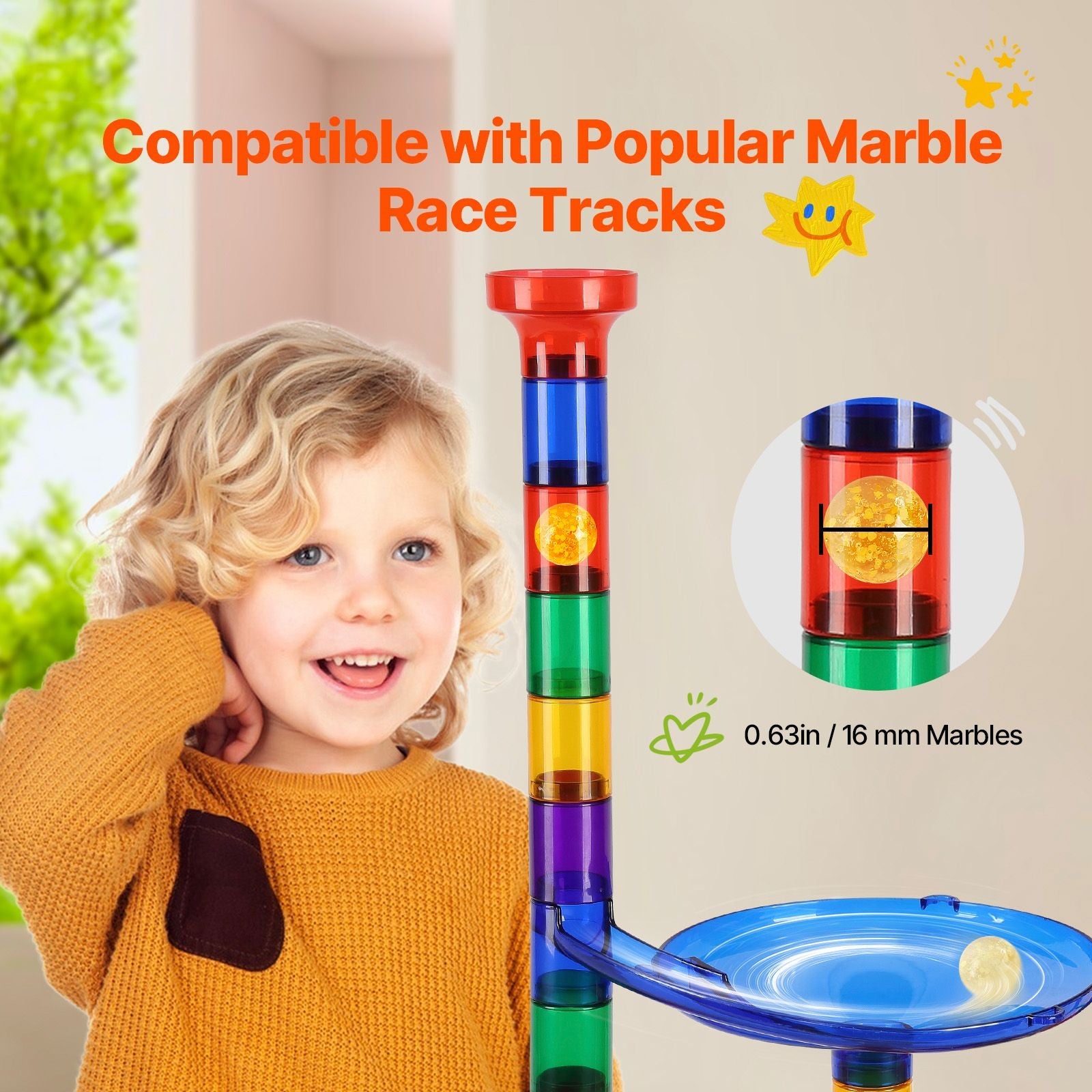 3-in-1 Sensory Marble Run – Calming Educational Toy for Kids | Focus, Fine Motor Skills &amp; Cognitive Development