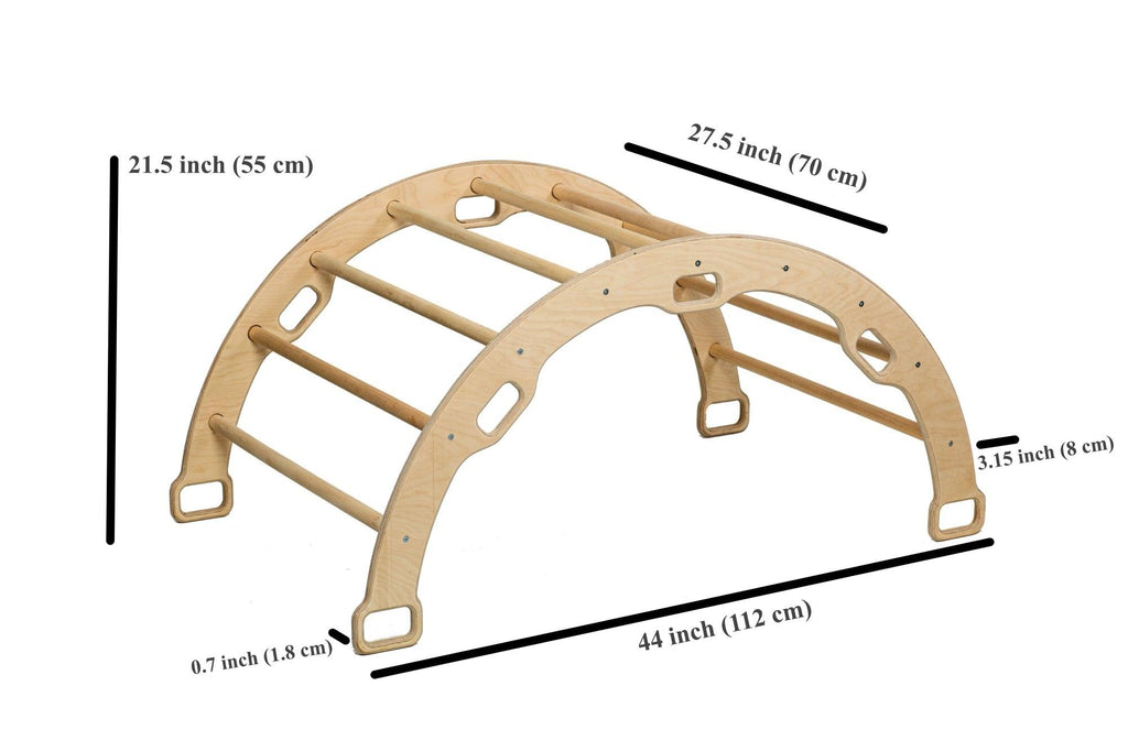 Montessori Climber Set: Arch, Rocker, Ramp, and Pillow